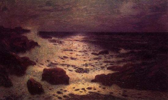 unknow artist Moonlight on the Sea and the Rocks